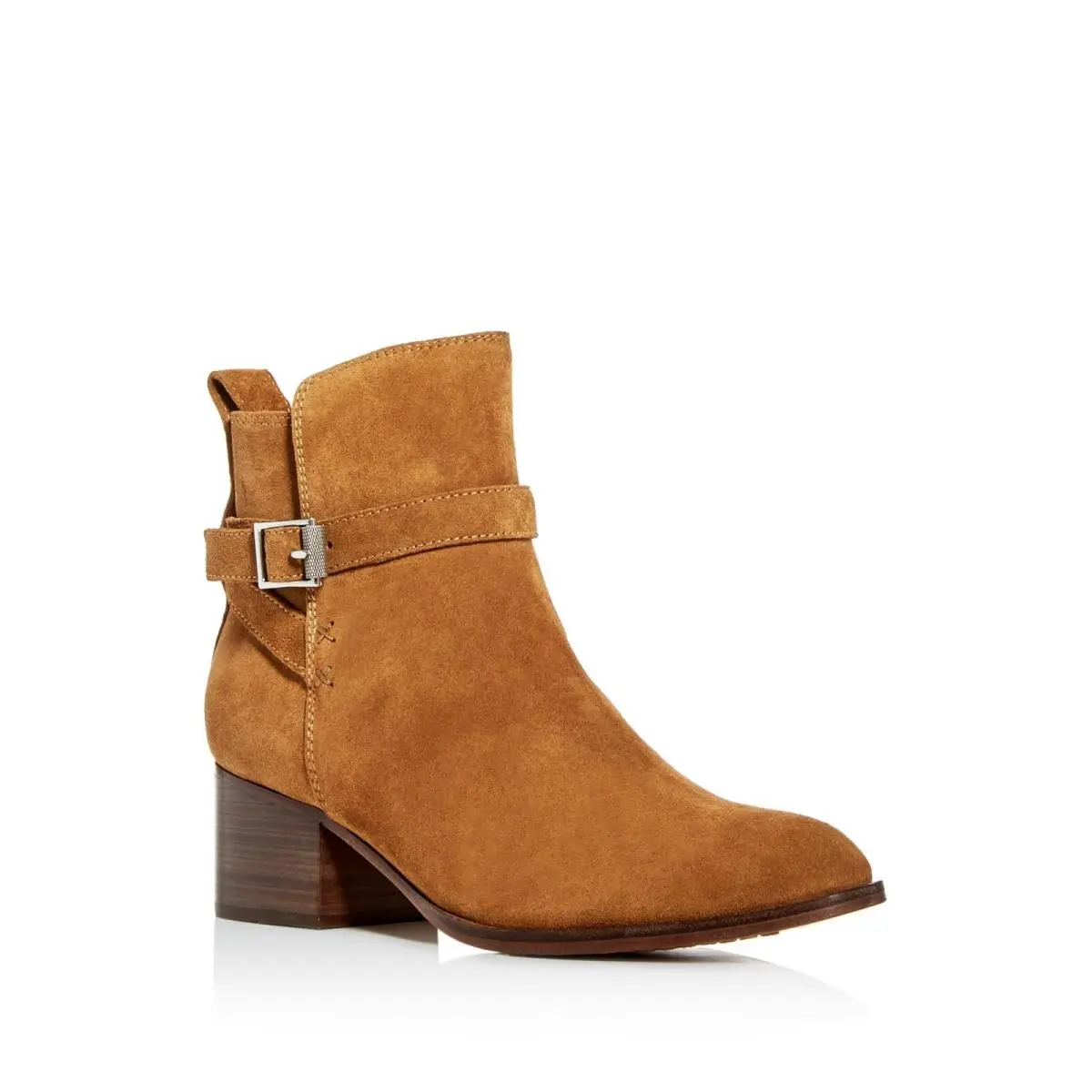 Rag Bone Womens Brown Pull Tab Walker Toe Block Heel Leather Booties 37.5 by Rag & Bone