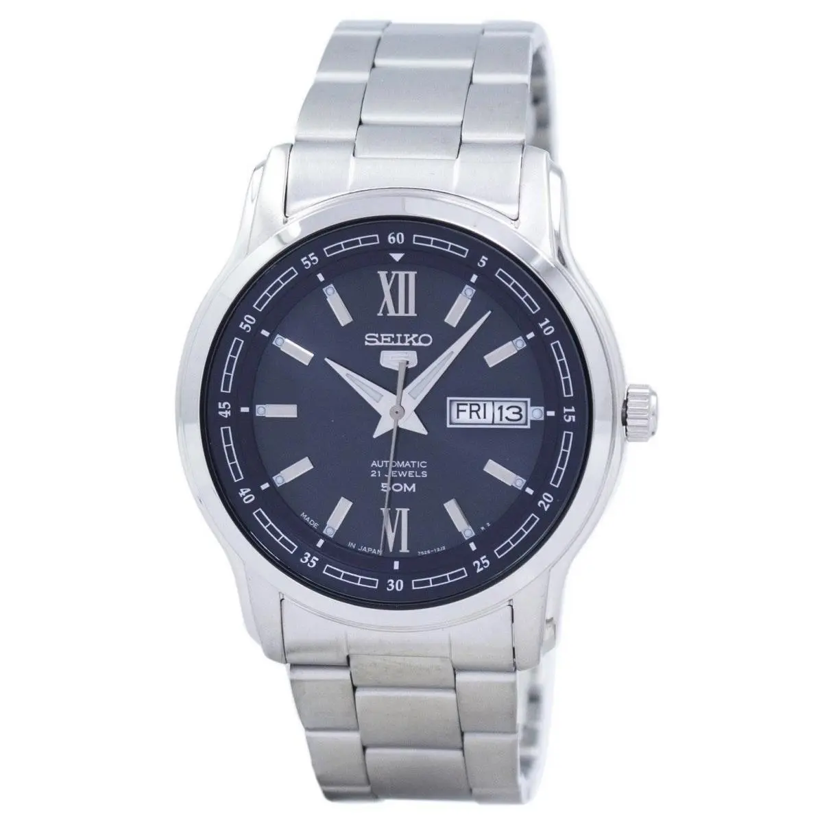 5 Automatic Japan Made Stainless Steel Day/date SNKP17J1 50M Mens Watch by Seiko