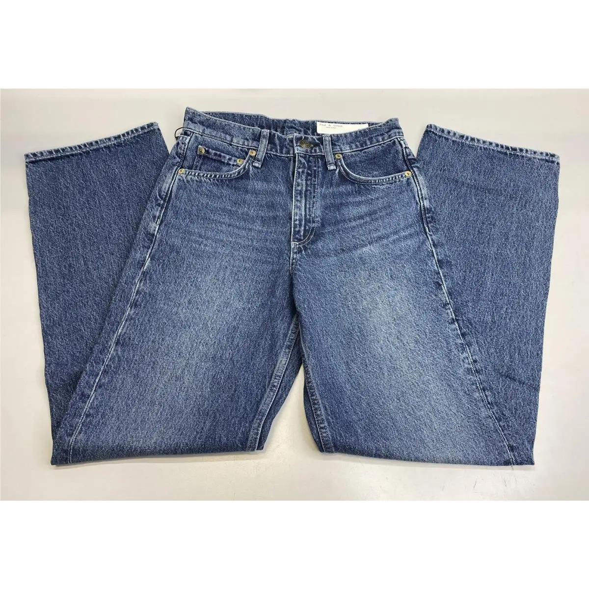 Rag Bone Womens Jean Adeline Blue Size 24 Shea Relaxed Straight Lightweight
