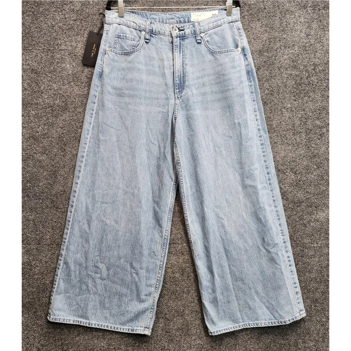 Rag Bone Serena Crop Womens High Rise Wide Leg Lyocell Jeans Size 30
