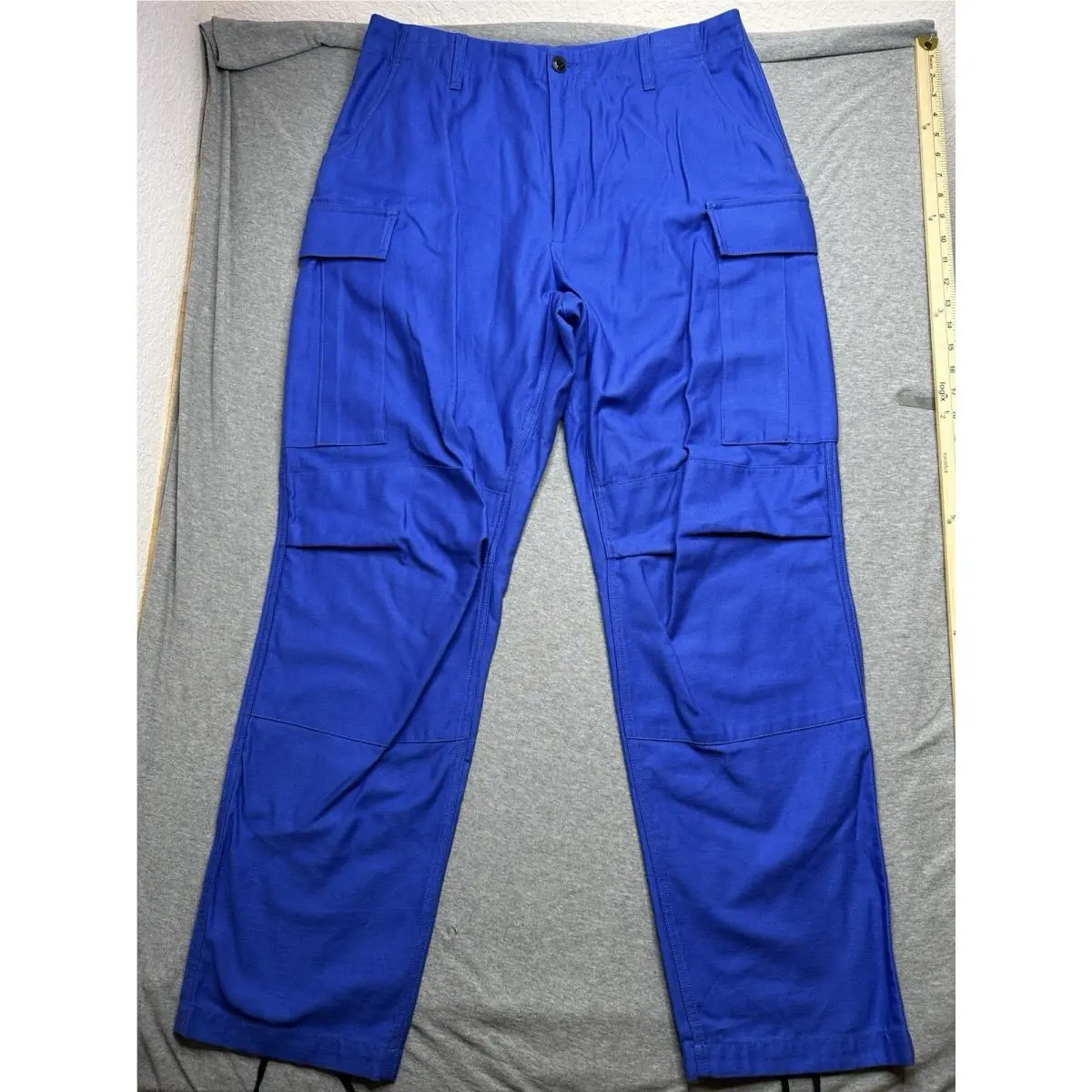 Rag Bone Womens Sands Cargo Pants 12 Bright Blue Cotton Canvas 31 Inseam