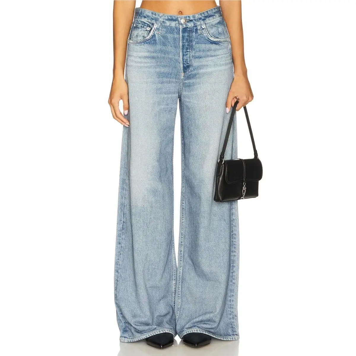 Rag Bone Miramar Sofie in Raily Wide Leg Photo Print Jean Pants 34