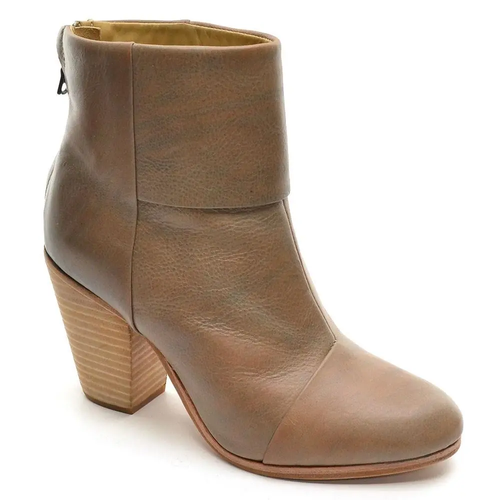 Ladies Rag Bone Newbury Boots 36.5 / 6.5 Marble Leather Heel Bootie
