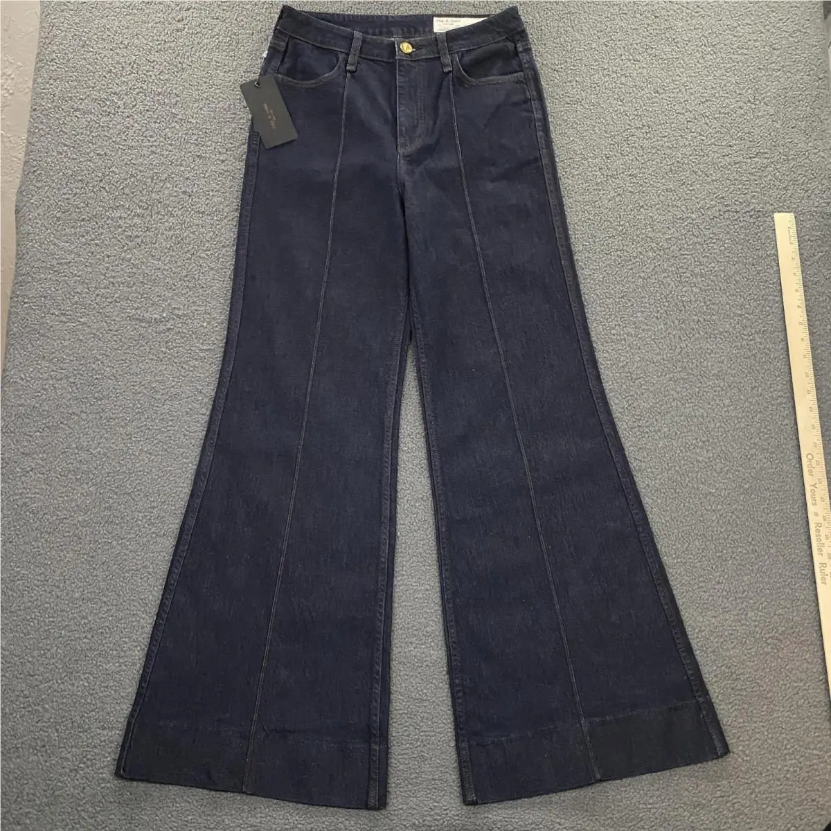 Rag Bone Jeans Womens 28 Skylar High Rise Trouser Wide Leg Flare Denim