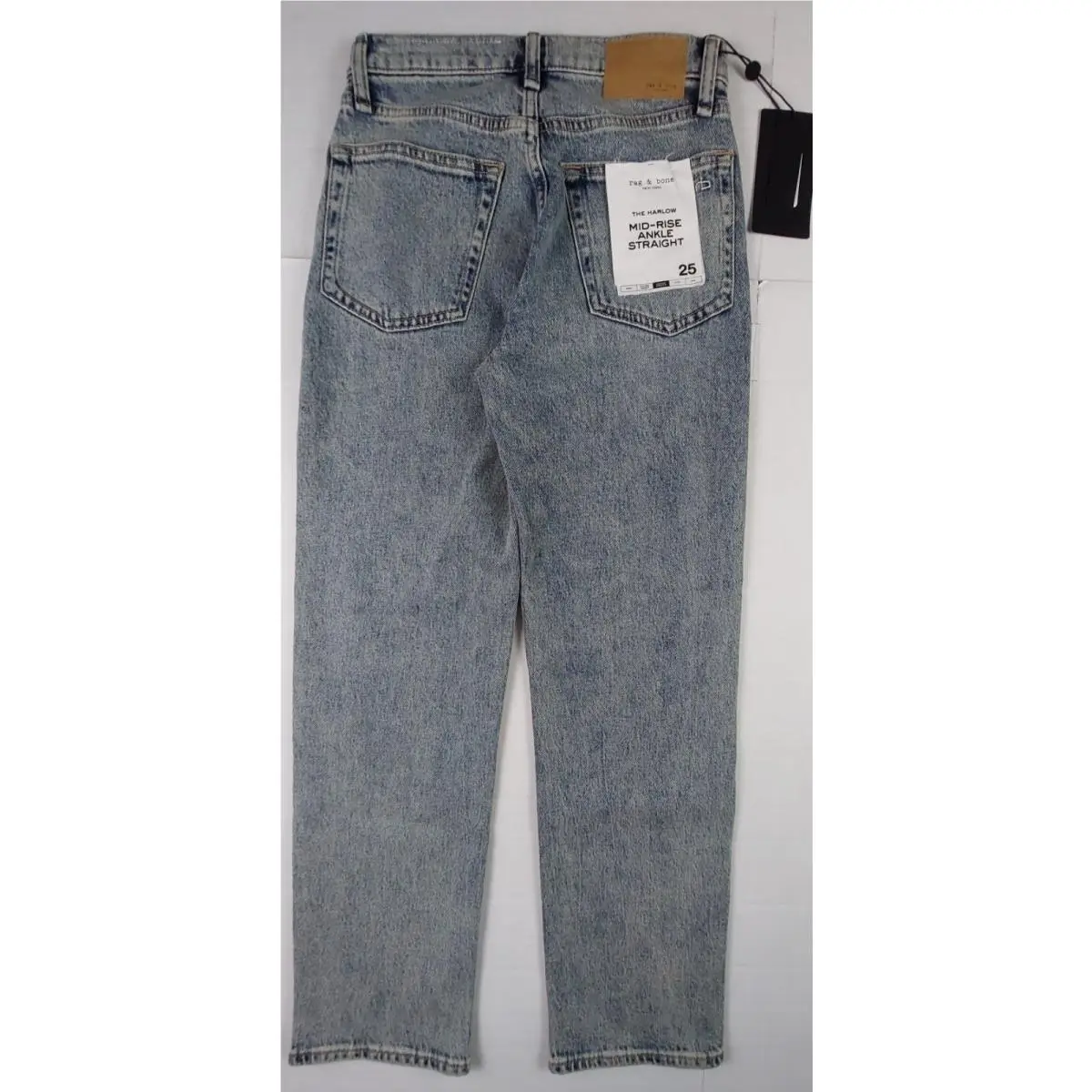 Rag Bone Harlow Mid Rise Straight Jeans Womens Size 25x27 26x27