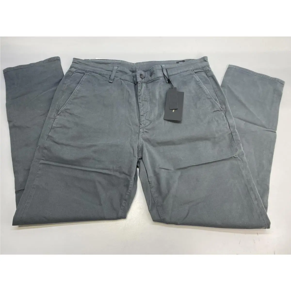 Rag Bone Mens Pant Pin Grey Size 38 Fit 2 Slim Chino Stretch Cotton Twill