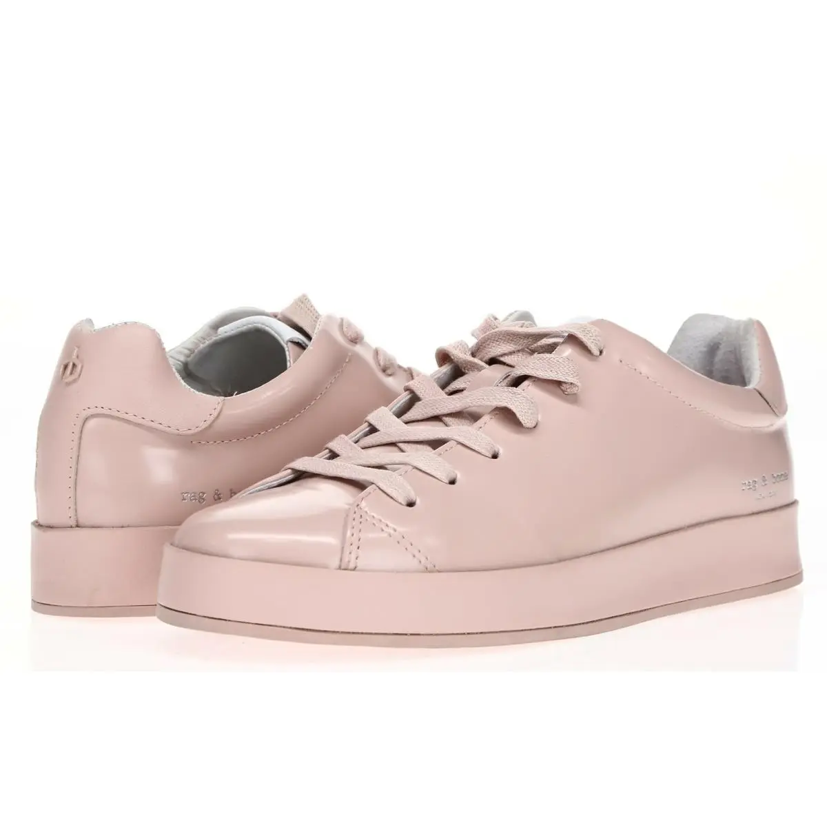 Rag Bone Womens `RB1` Pink Leather Low Top Sneakers Sz 39 by Rag & Bone