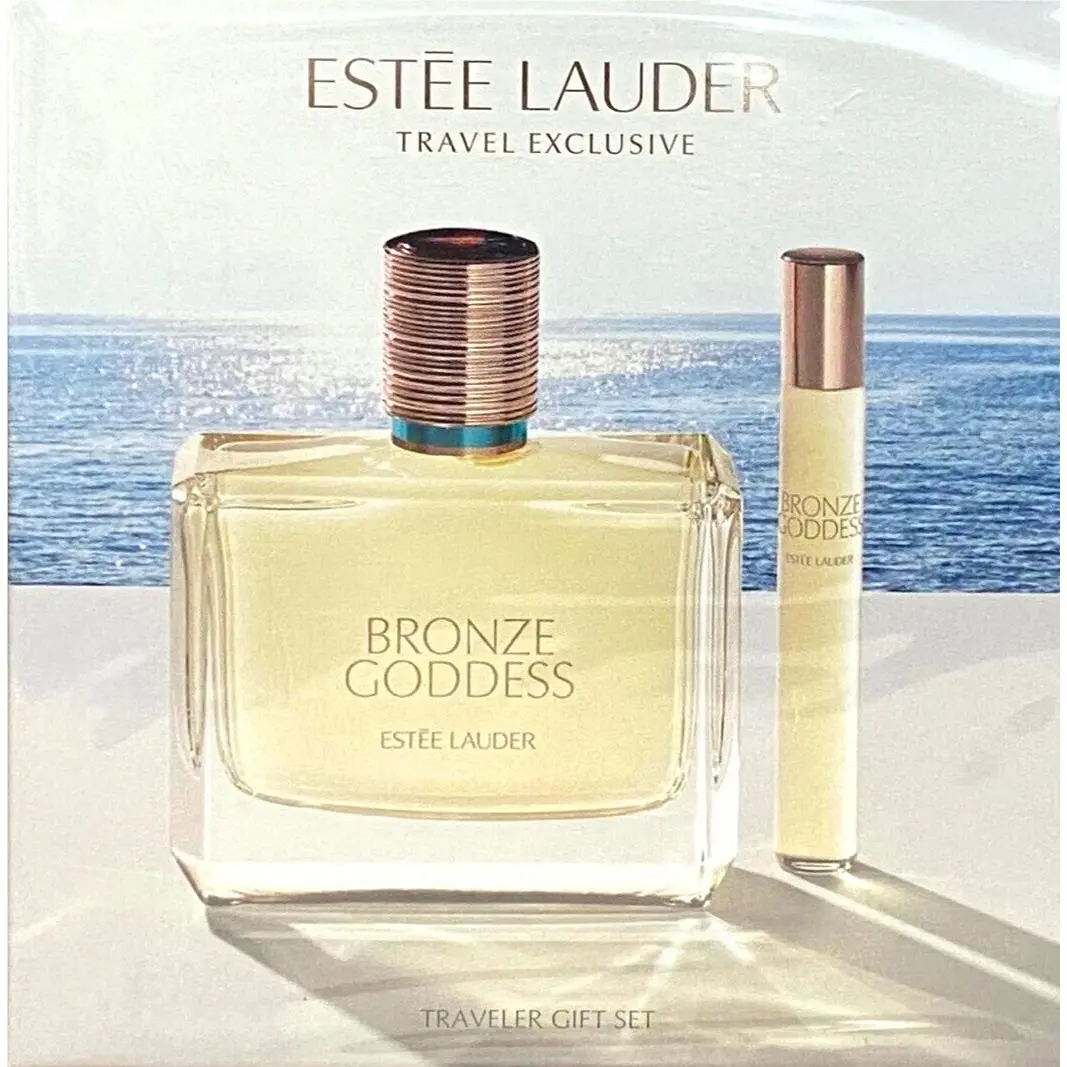 Estee Lauder Bronze Goddess 2pc Set 3.4oz Eau Fraiche Skinscent + Travel Spray