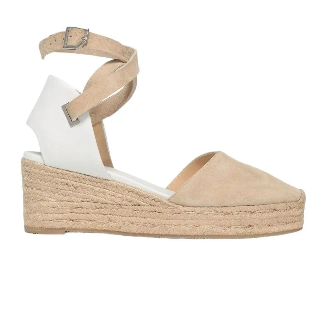Rag & Bone Kea Leather and Suede Wedge Espadrilles Size 8.5