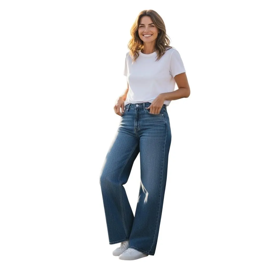 Rag Bone The Logan Mid Rise Wide Leg Jeans Medium Wash Size 29