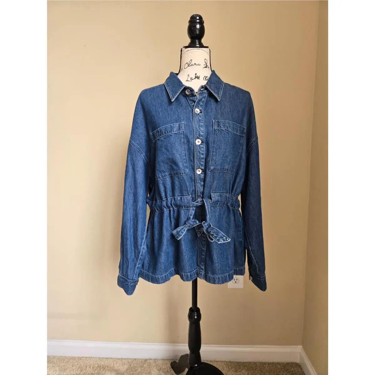 Rag Bone Layla Jacket Womens XL Acworth Denim Blue