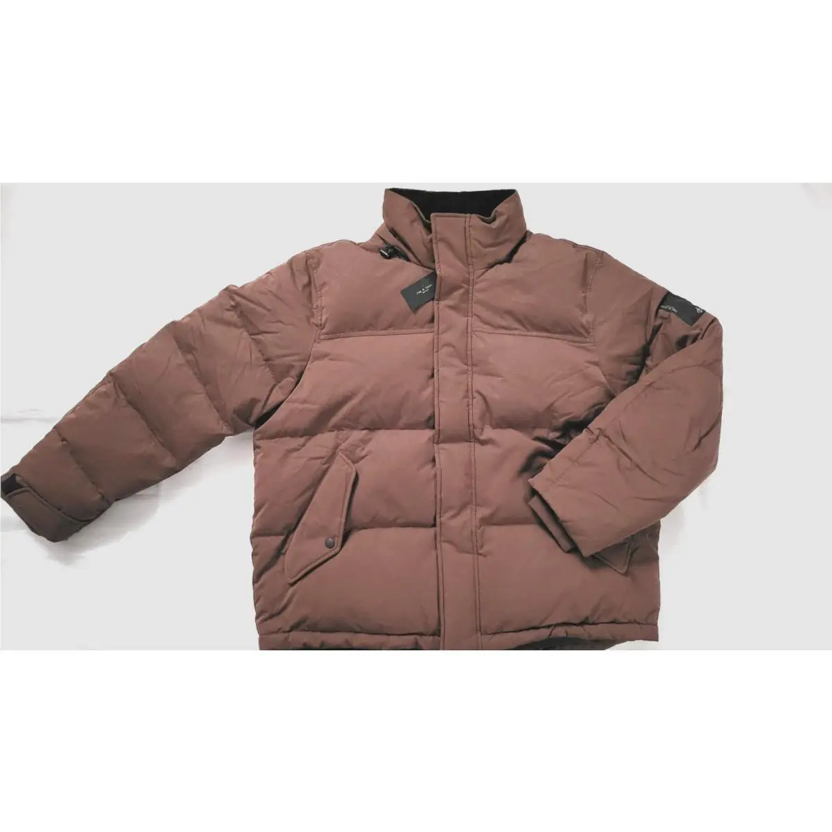 Rag Bone Men`s Mahogany Quilted Puffer Bubble Down Jacket Size XL