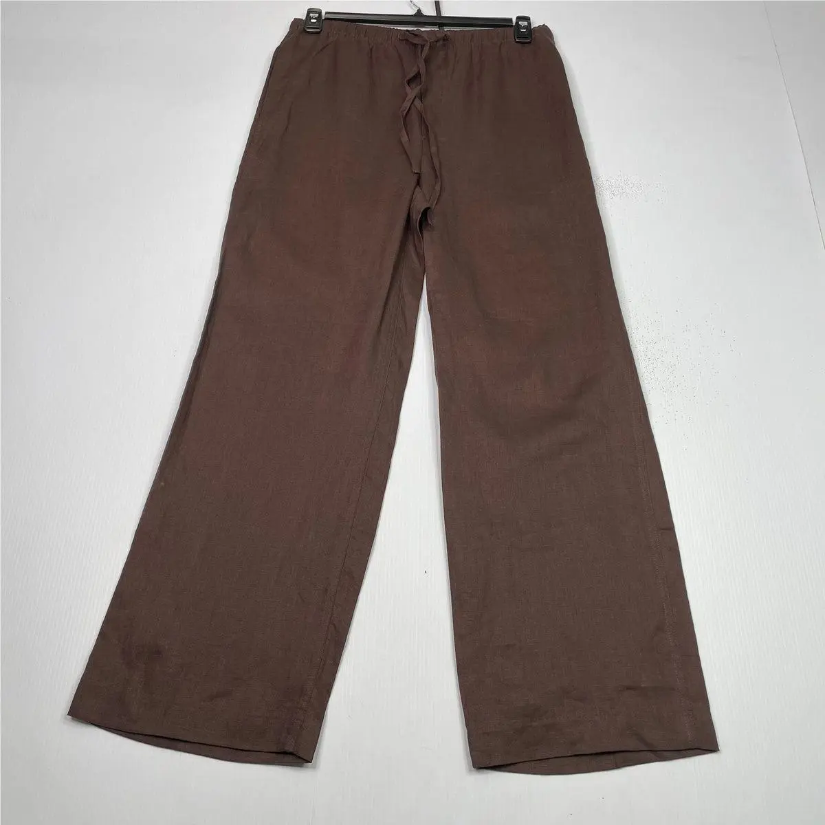 Rag Bone Lori Linen Beach Pants Women`s Size M Espresso