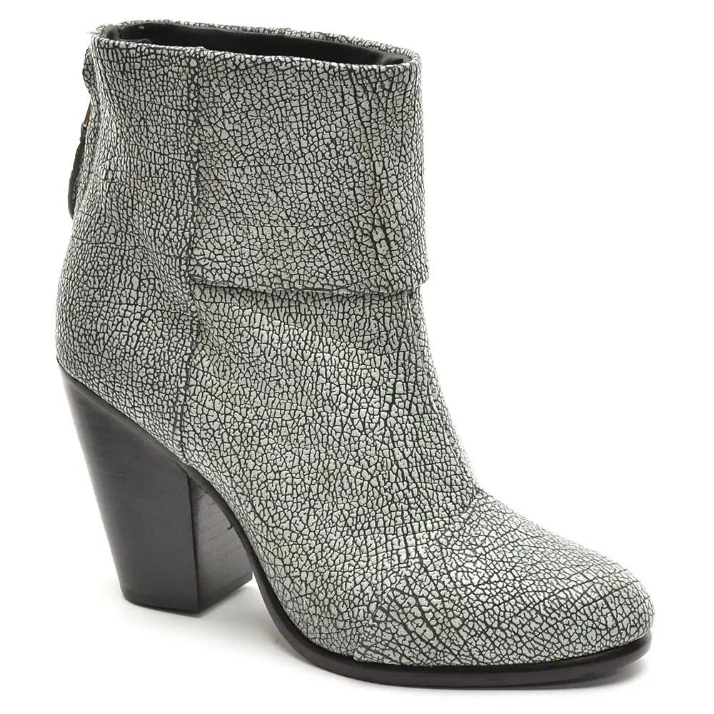 Ladies Rag Bone Classic Newbury Boots 37 / 7 Iron Leather Booties - Multicolor