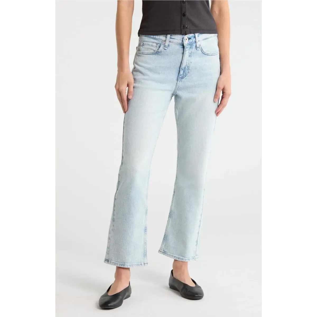 Rag Bone Piper High Waist Ankle Crop Bootcut Jeans Hatfield Size 26/AUTHEN