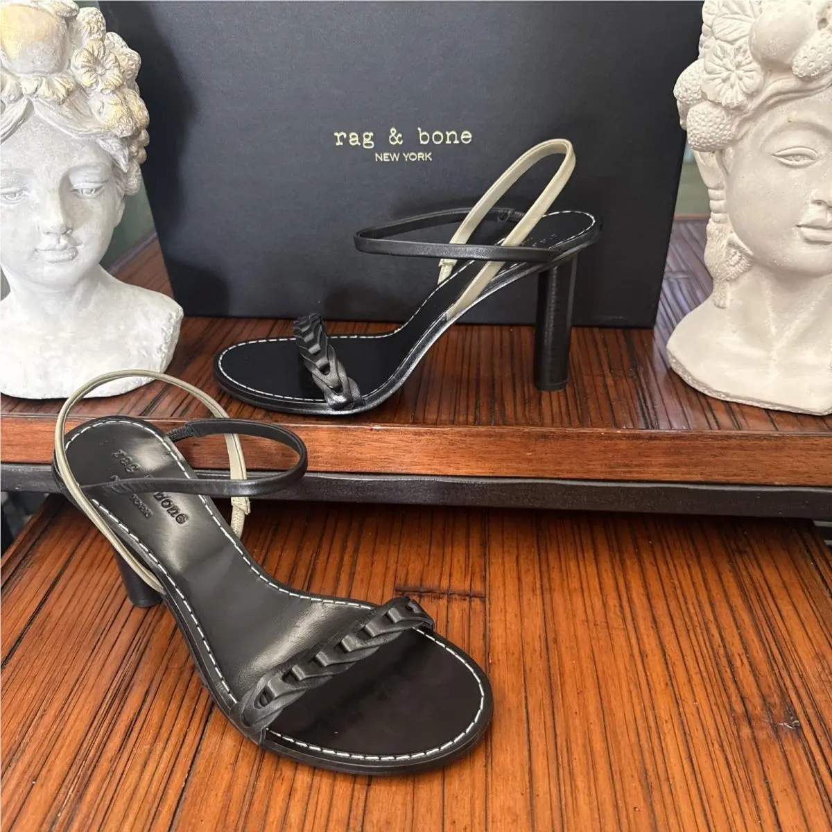 Nordstrom Rag Bone Size 9 EU 39 Infinity Cylinder-heel Slingback Sandals