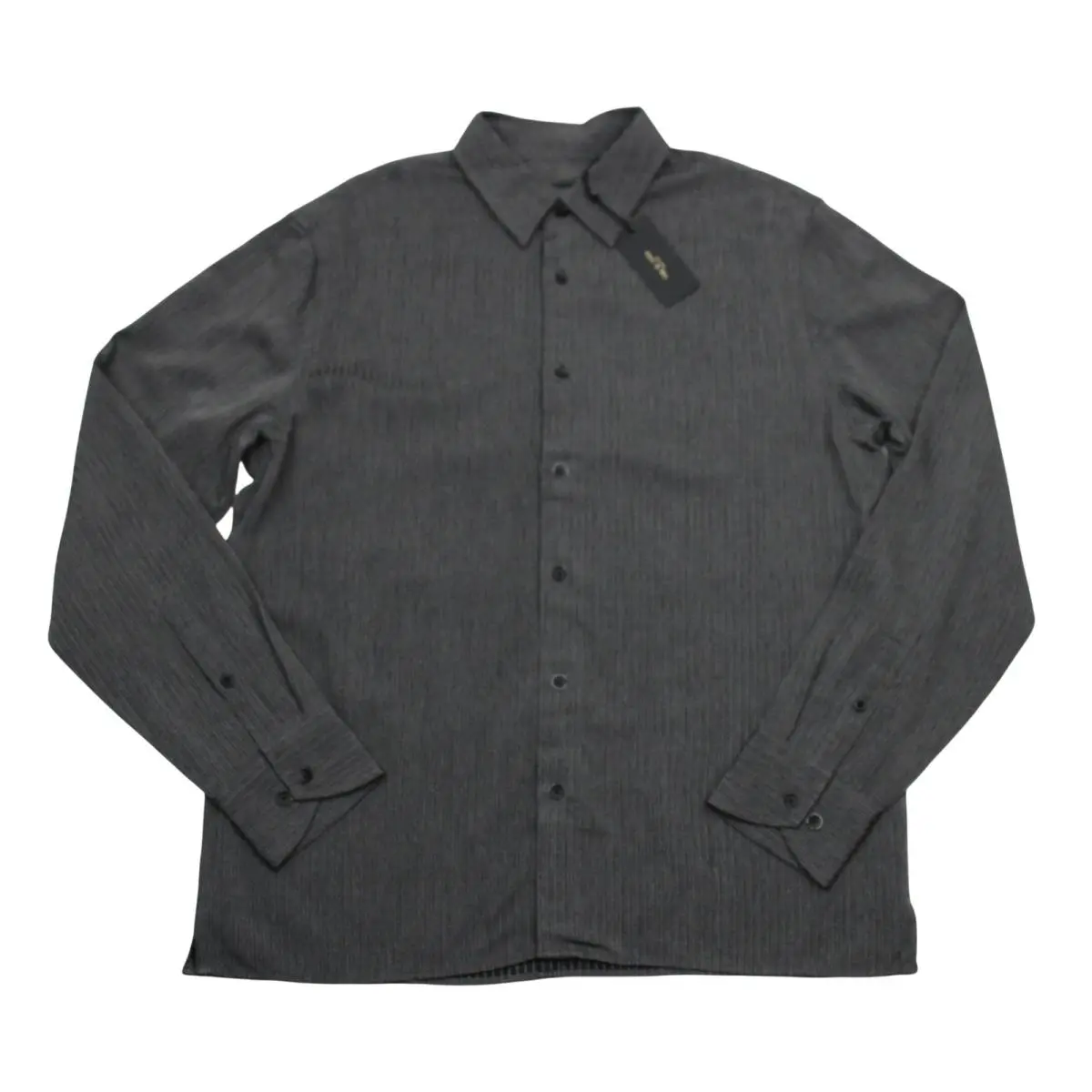 Rag Bone Button Up Shirt Mens M Grey Stripe Refined Viscose Dalton Long Sleeve