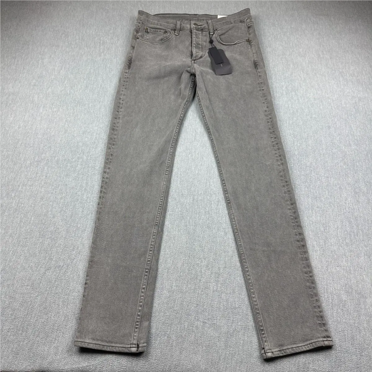 Rag Bone Jeans Mens 29 Gray Fit 2 Slim Stretch Button Fly Casual