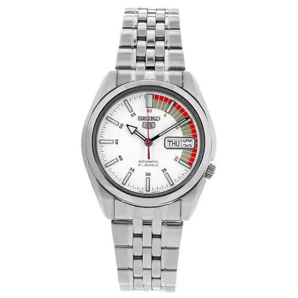 5 Automatic White Dial Men`s Watch SNK369 by Seiko