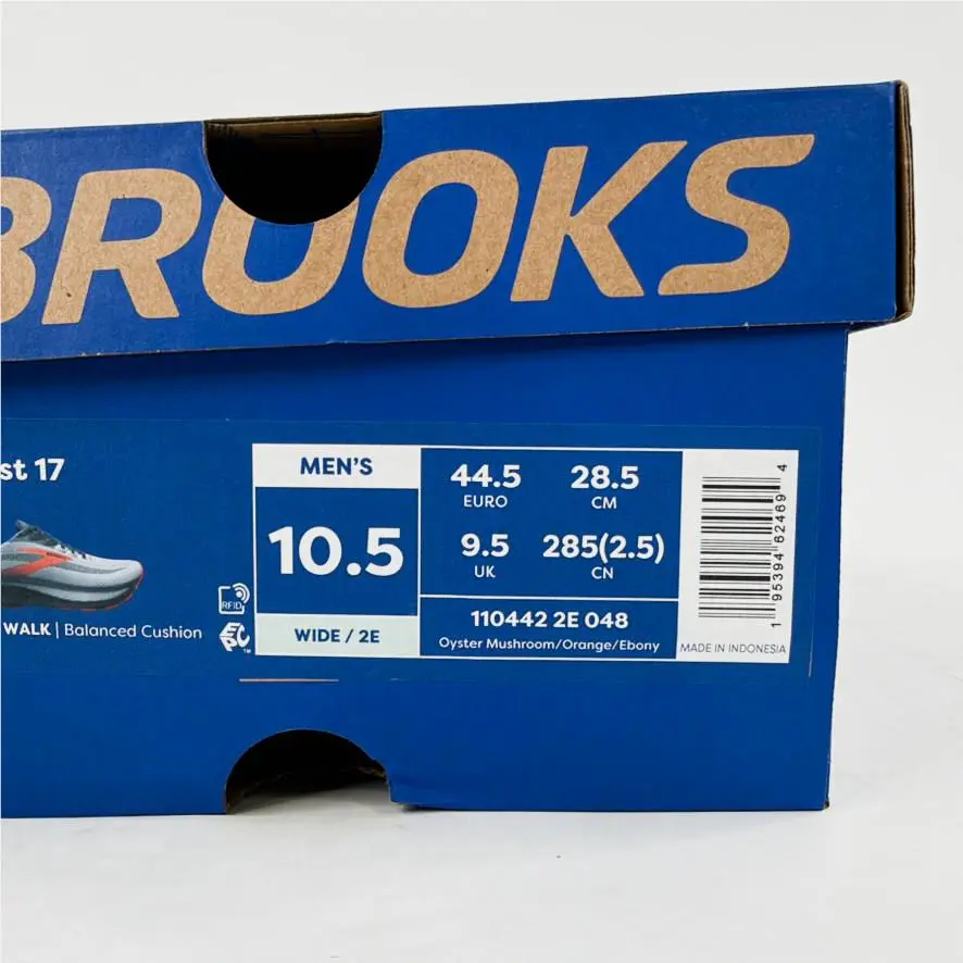 Brooks shoes - Ghost 17 - Ghost - 1104422E048105 - Oyster Mushroom/Orange/Ebony 6