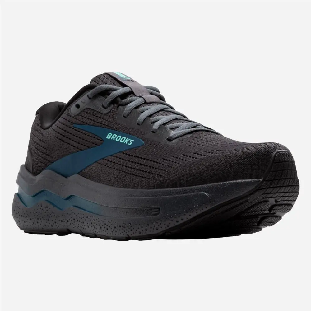 Brooks Ghost Max 2 Men`s Running Shoes - Ebony/cockatoo/blue Sapphire