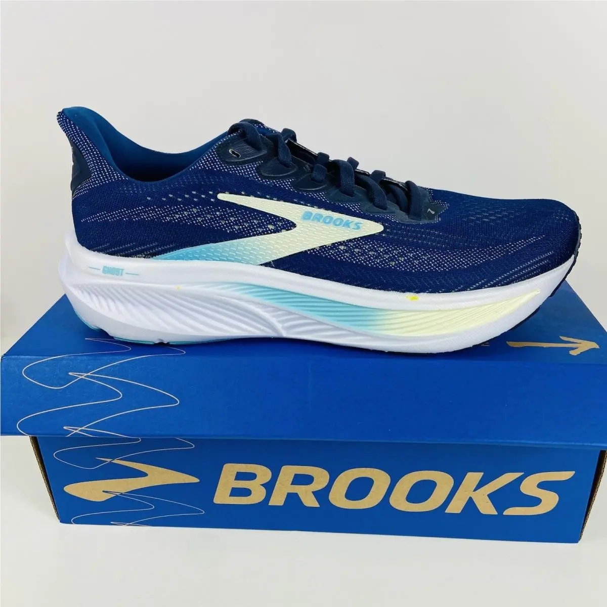 Brooks shoes - Brooks Ghost 17 - Ghost - 1204311B458 - Navy/Green/Turquoise 2