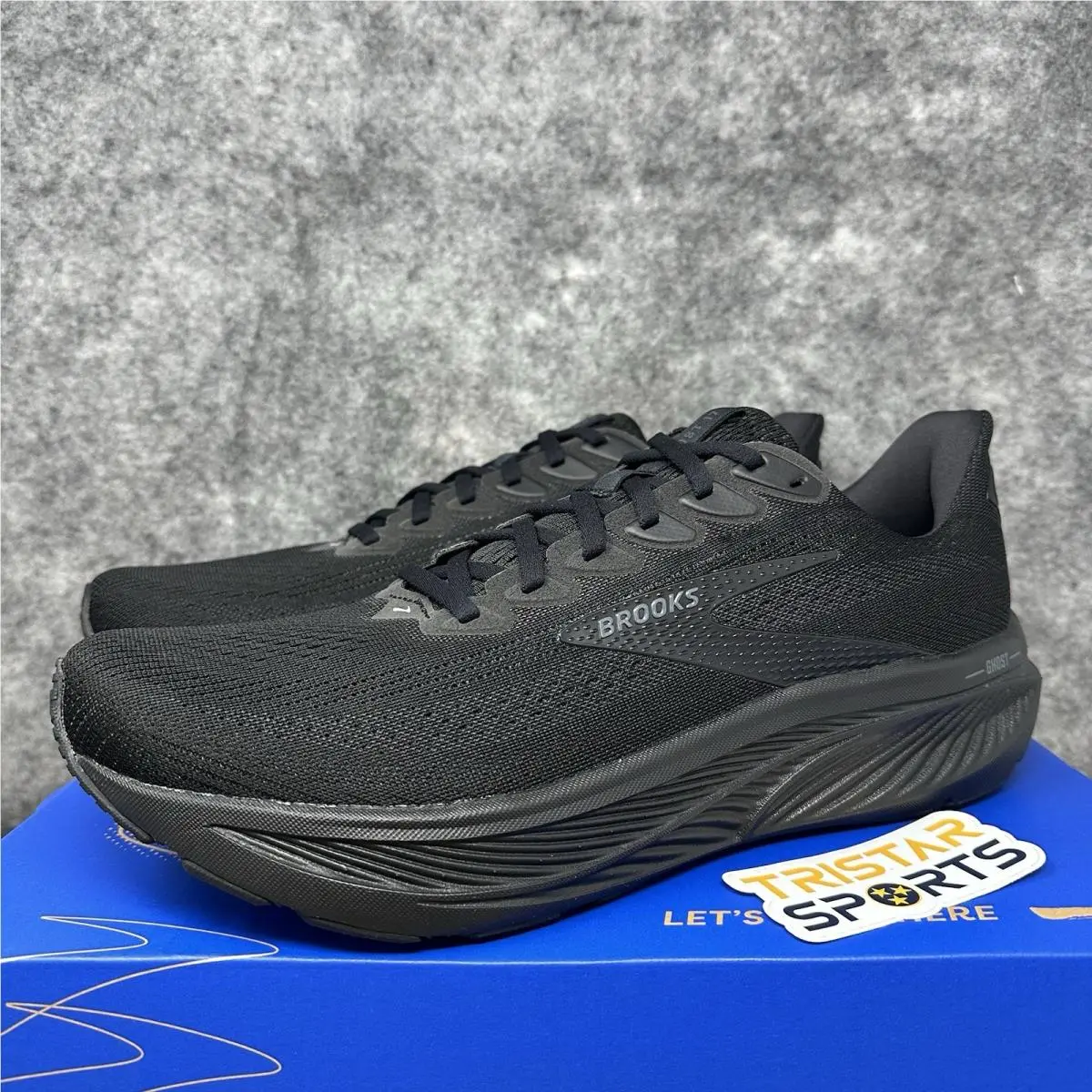 Brooks Ghost 17 Running Shoes Mens Size 12 Black Ebony Walking Comfort Sneaker