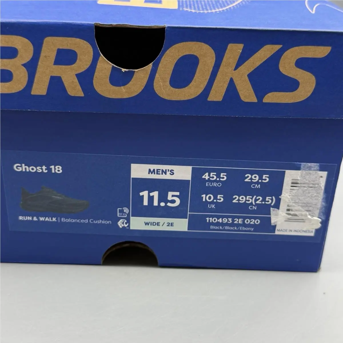 Brooks shoes - Brooks Ghost 18 - Ghost - 1104932E020 - Black (UPC: 0195394869804) 12