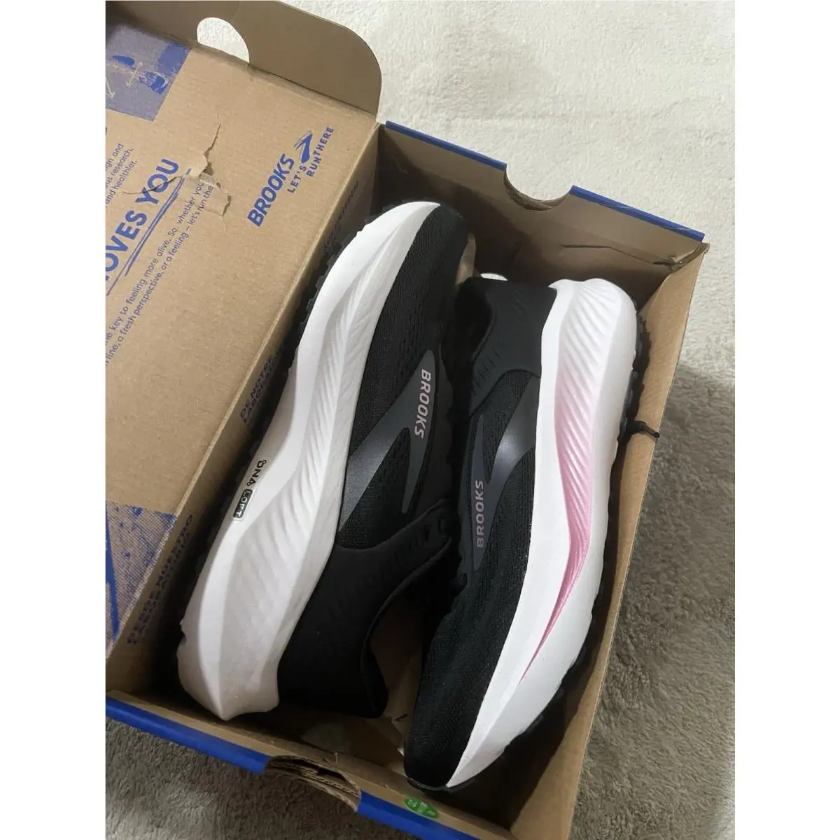 Brooks Anthem 8 Shoe Women`s Sz 9B Black Ebony Metallic 120461-1B-008