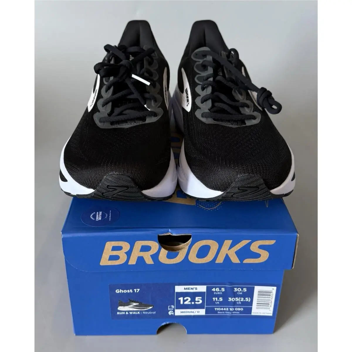 Brooks shoes - Brooks Ghost 17 - Ghost - Black/Grey/White (UPC: 0195394625219) 0