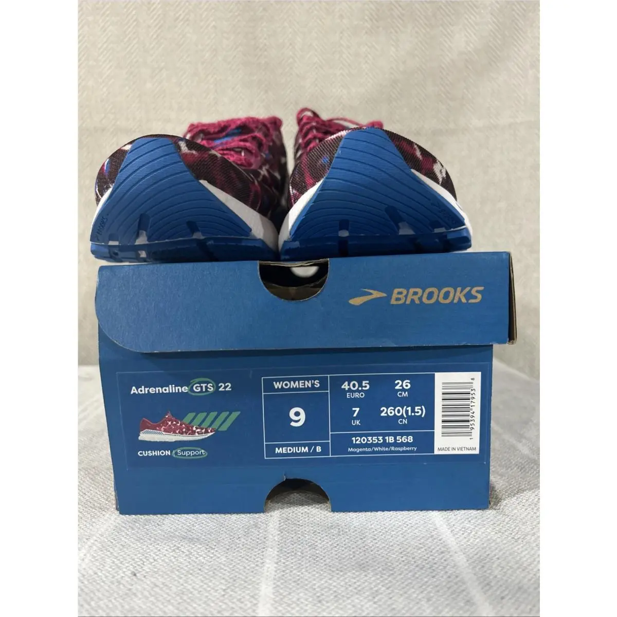 Brooks shoes - Brooks Adrenaline GTS 22 - Adrenaline GTS - 120353-1B-568 - Magenta Raspberry White 0