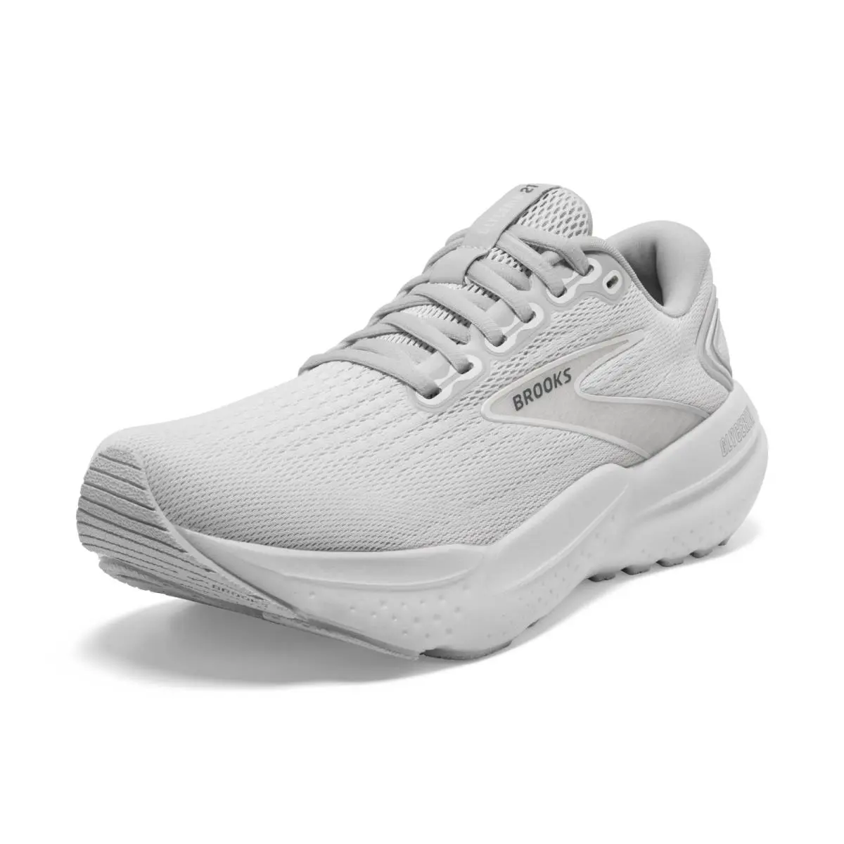 Brooks Mens Glycerin 21 Neutral Running Shoe - White/white/grey - 14 Medium