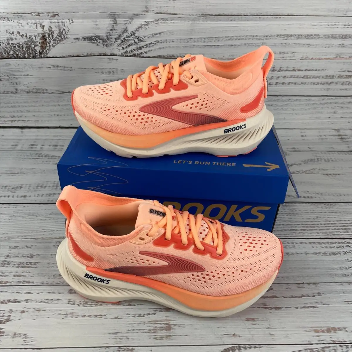 Brooks Glycerin 23 Womens US 5 B Running Shoes Coreal Peach Spellbound