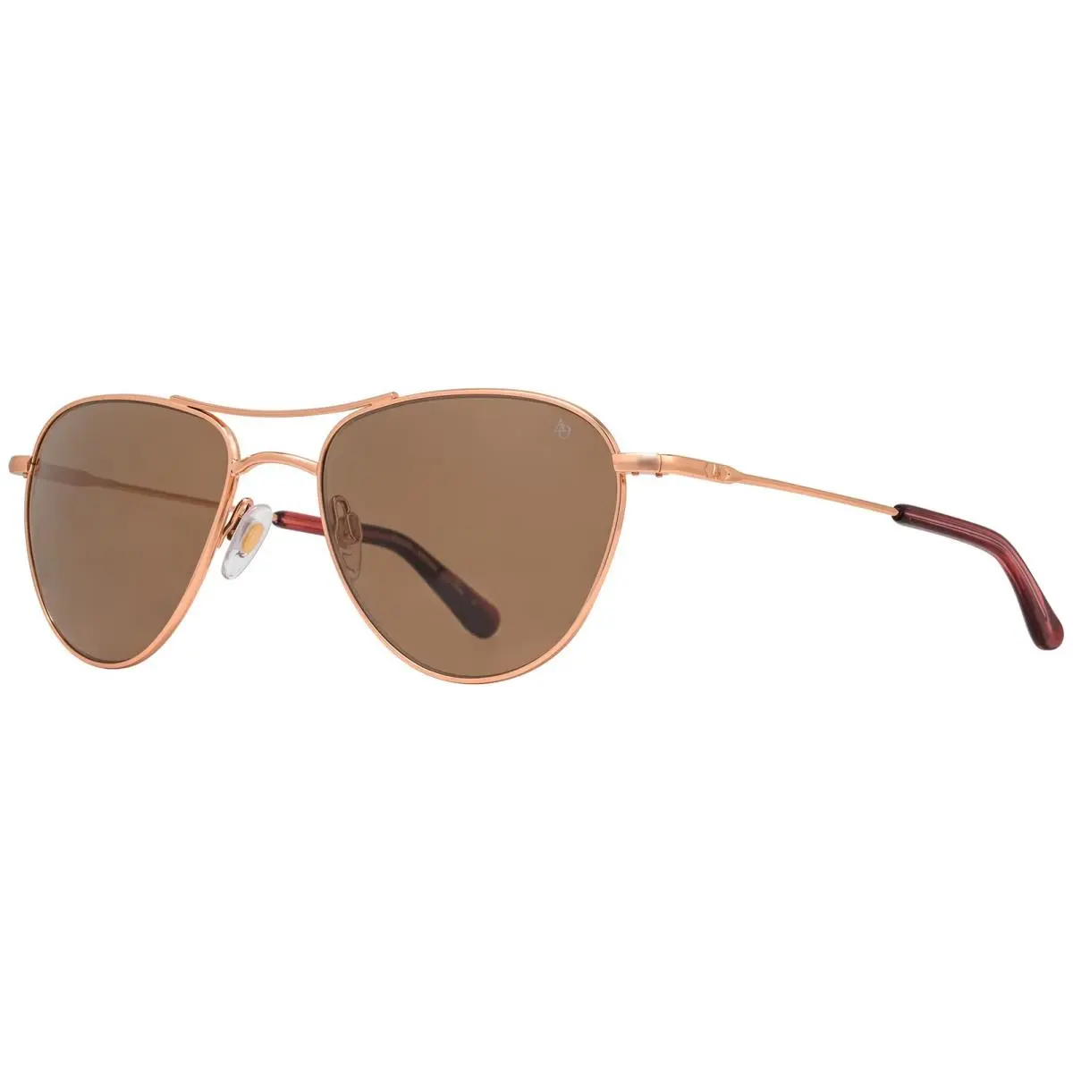Sebring Women`s Aviator Sunglasses w/ Aolite Nylon Lens - Usa Rose Gold-Tone/Brown (STPKBNN) by American Optical