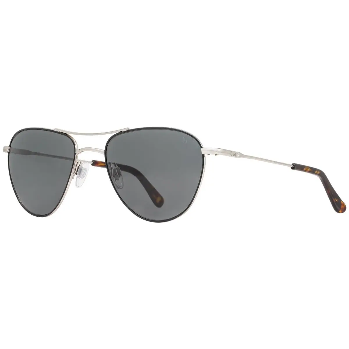 Sebring Women`s Aviator Sunglasses w/ Aolite Nylon Lens - Usa Silver-Tone-Black/Grey (STTOGYN) by American Optical