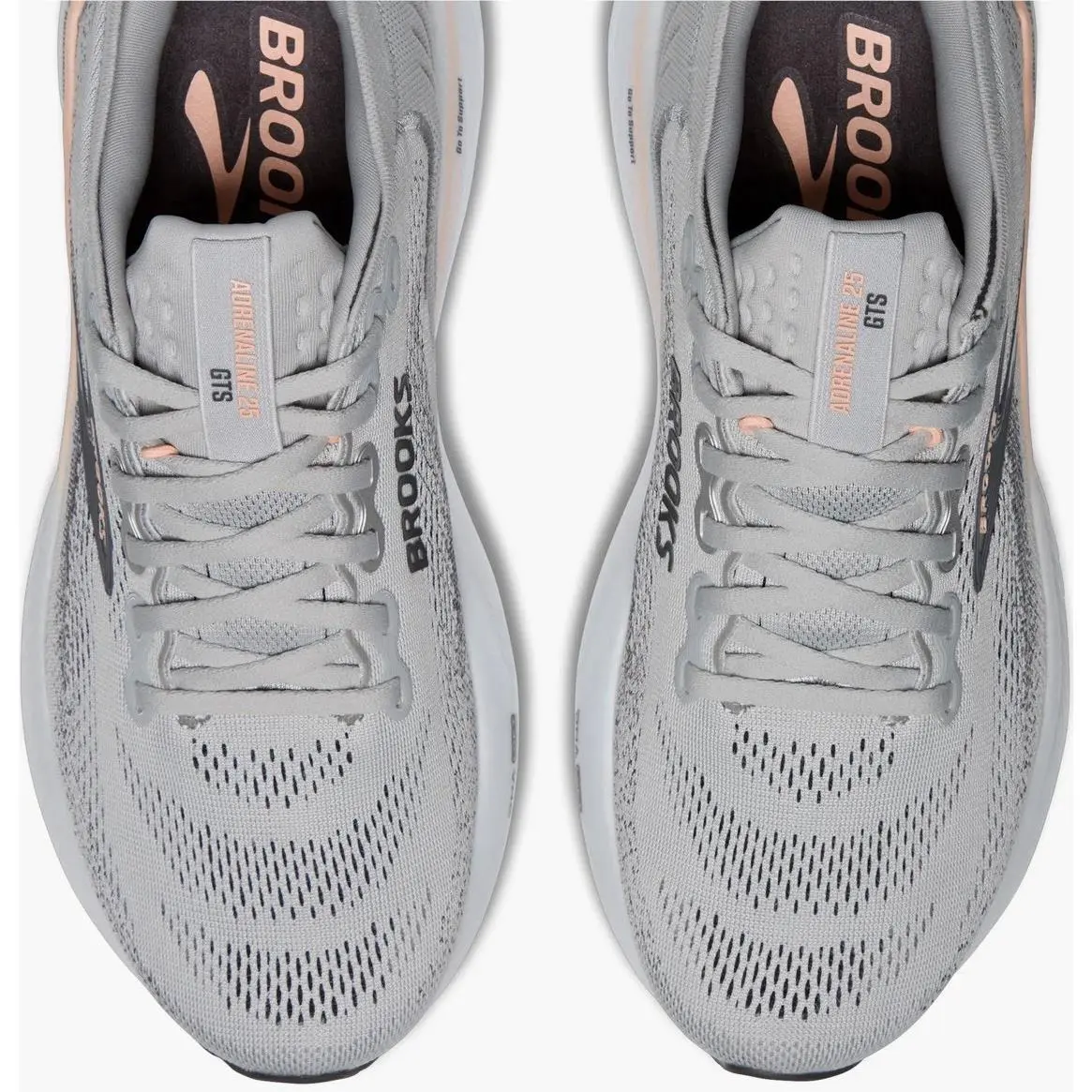 Brooks shoes - Brooks adrenaline gts 25 - adrenaline gts - Grey/Blackened Pearl/Coral (UPC: 0195394666410) 0