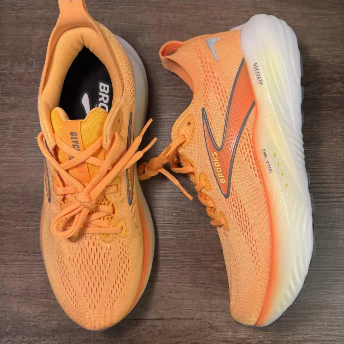 Brooks Glycerin 22 ‘orange/white’ Men’s Size 8 Running Shoes 1104451D821