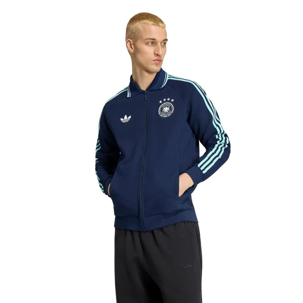 Adidas Men`s Germany Away Anthem Jacket Blue JZ9336
