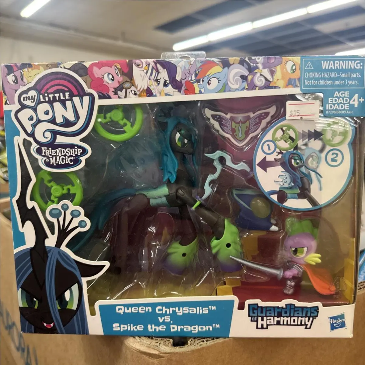 My Little Pony Guardians of Harmony Queen Chrysalis Vs. Spike The Dragon Mip