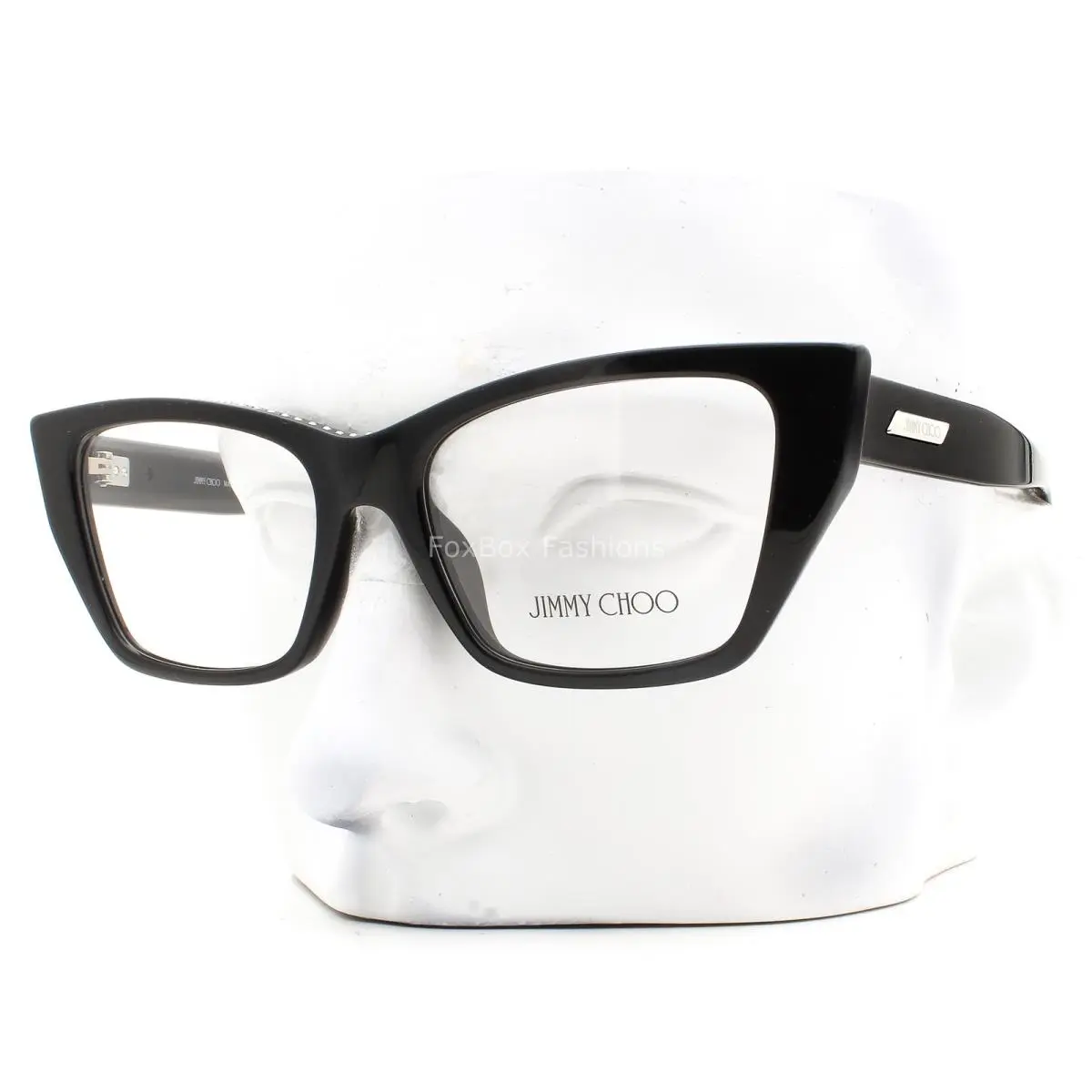 Eyeglasses JC 3031BU 5000 Glasses Black Clear Crystals 51mm with Case by Jimmy Choo