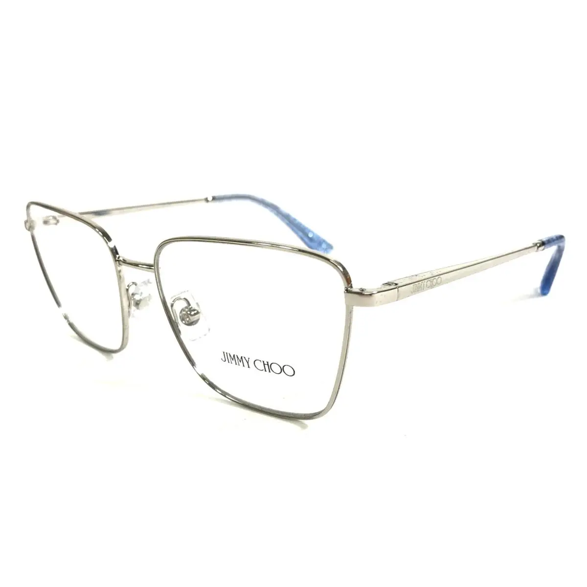 Jimmy Choo Eyeglasses Frames JC2003 3014 Polished Silver Butterfly 55-17-140