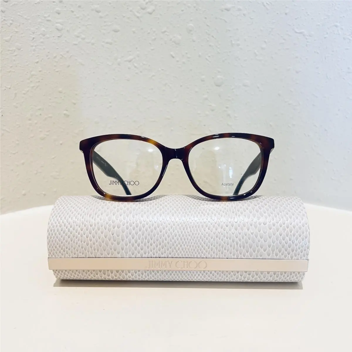 Jimmy Choo JC188 Women’s Rectangle Brown Glitter Eyeglasses OS