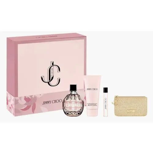 Jimmy Choo Eau de Parfum Gift Set 3.3 oz 100 mL with Body Lotion 3.3oz and Pouch