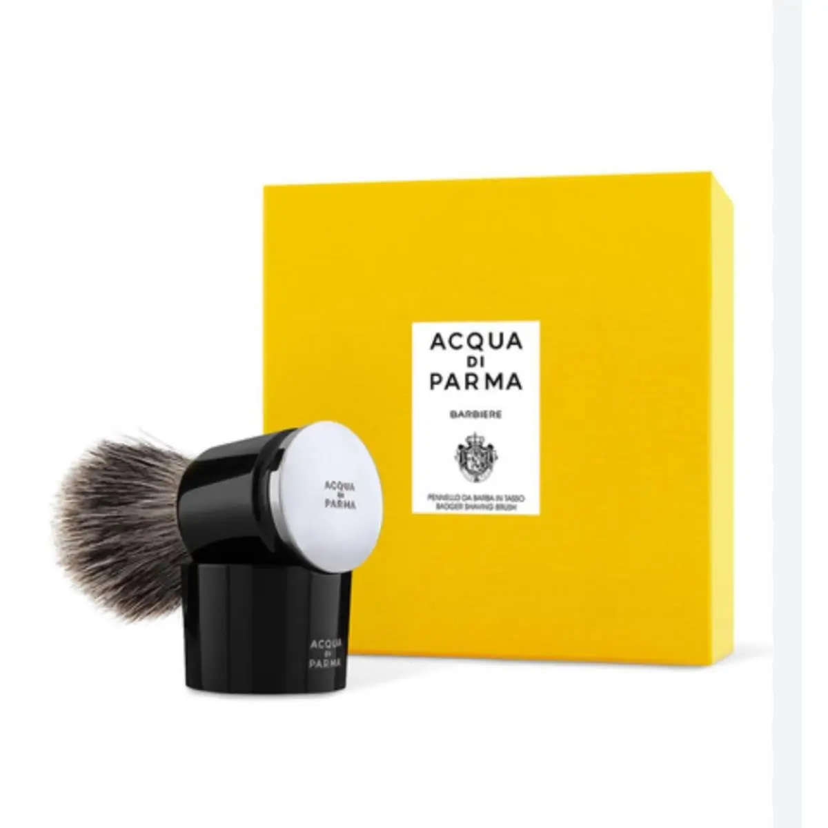 Acqua di Parma Barberie Black Men`s Badger Shave Brush Set Men`s Grooming by Acqua Di Parma