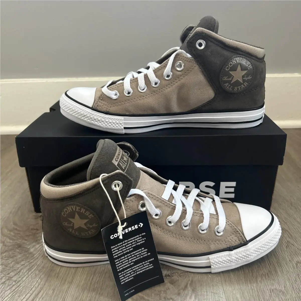 Converse Ctas High Street Mid Mens 8 Womens 10 Shoes Brown Cargo Truffle