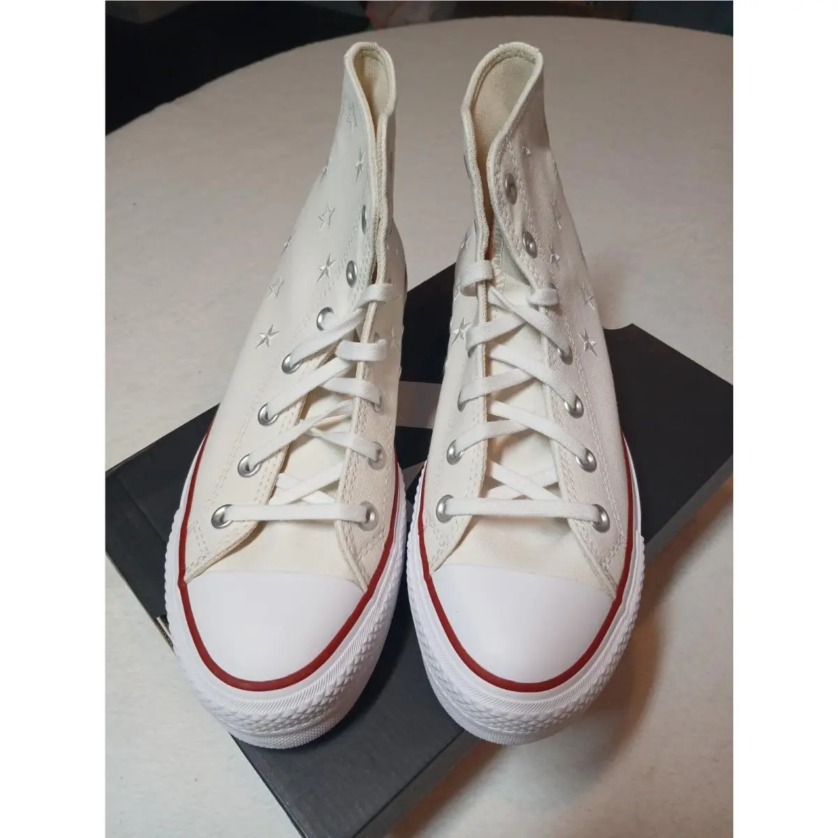 Converse Women`s Chuck Taylor All Star Lift High Top Sneakers Vintage Rwb Sz 9