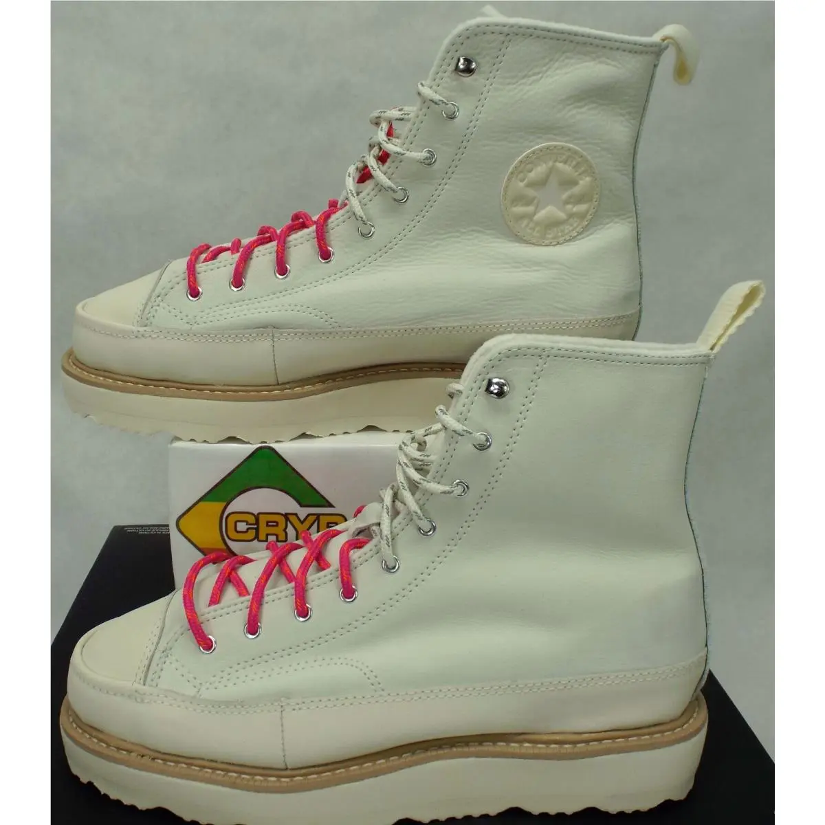 Mens 7 Womens 8.5 Converse Crafted Hi Natural Ivory Boots 173212C