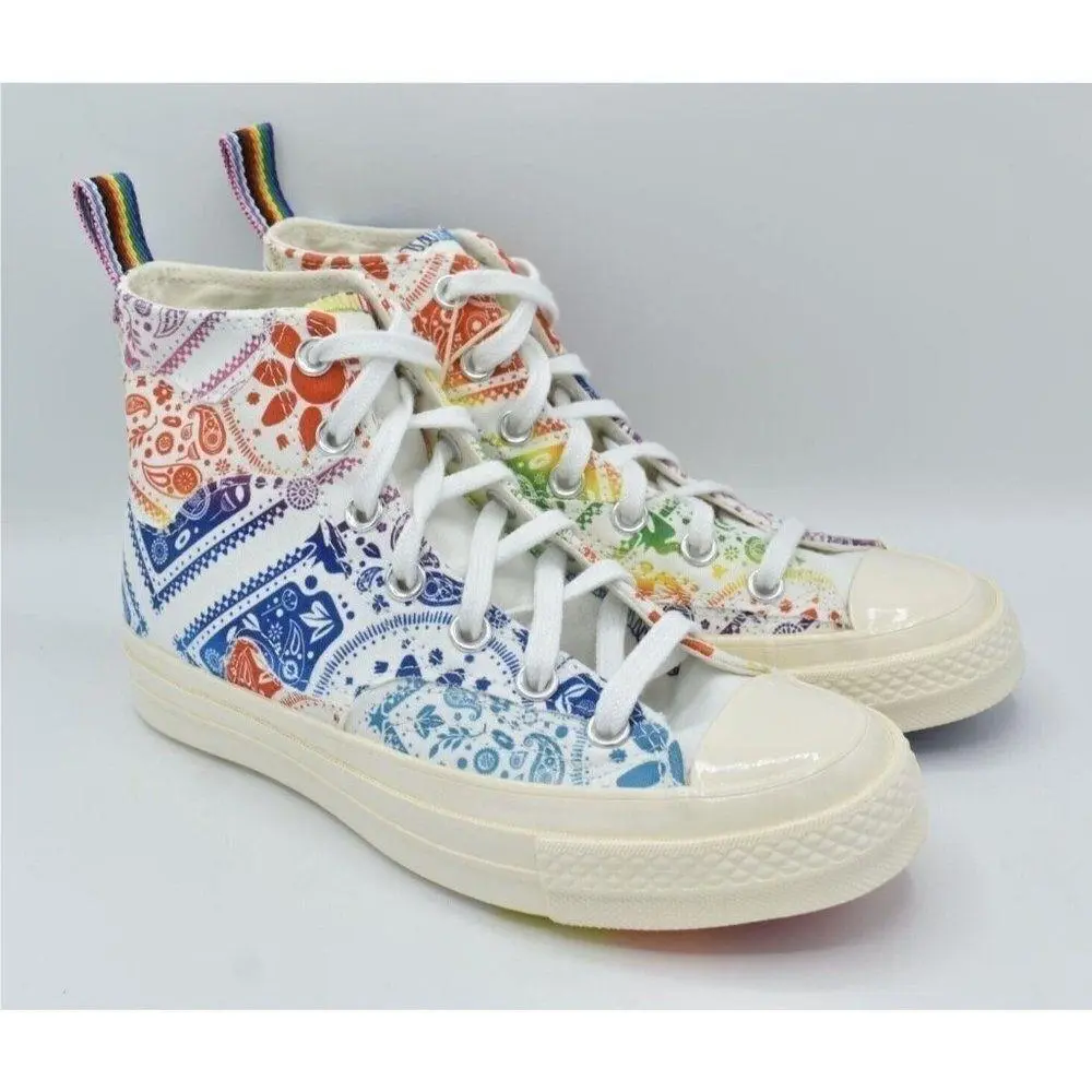 Converse Womens Size 7.5 Chuck 70 Hi Top Multicolored Unity Pride Shoes Sneakers