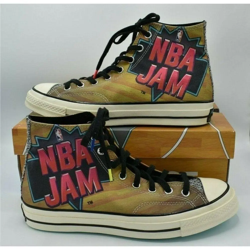 Converse Mens Size 9 Nba Jam Chuck Taylor 70 High Top Casual Shoes 171692C