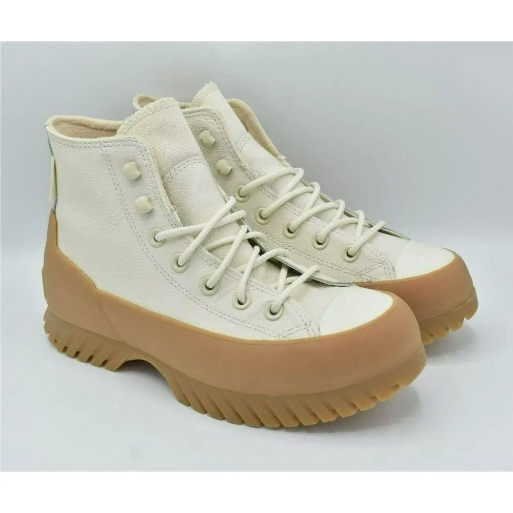 Converse Womens Size 10 Lugged Winter 2.0 All Star Hi Egret White Shoes Sneakers